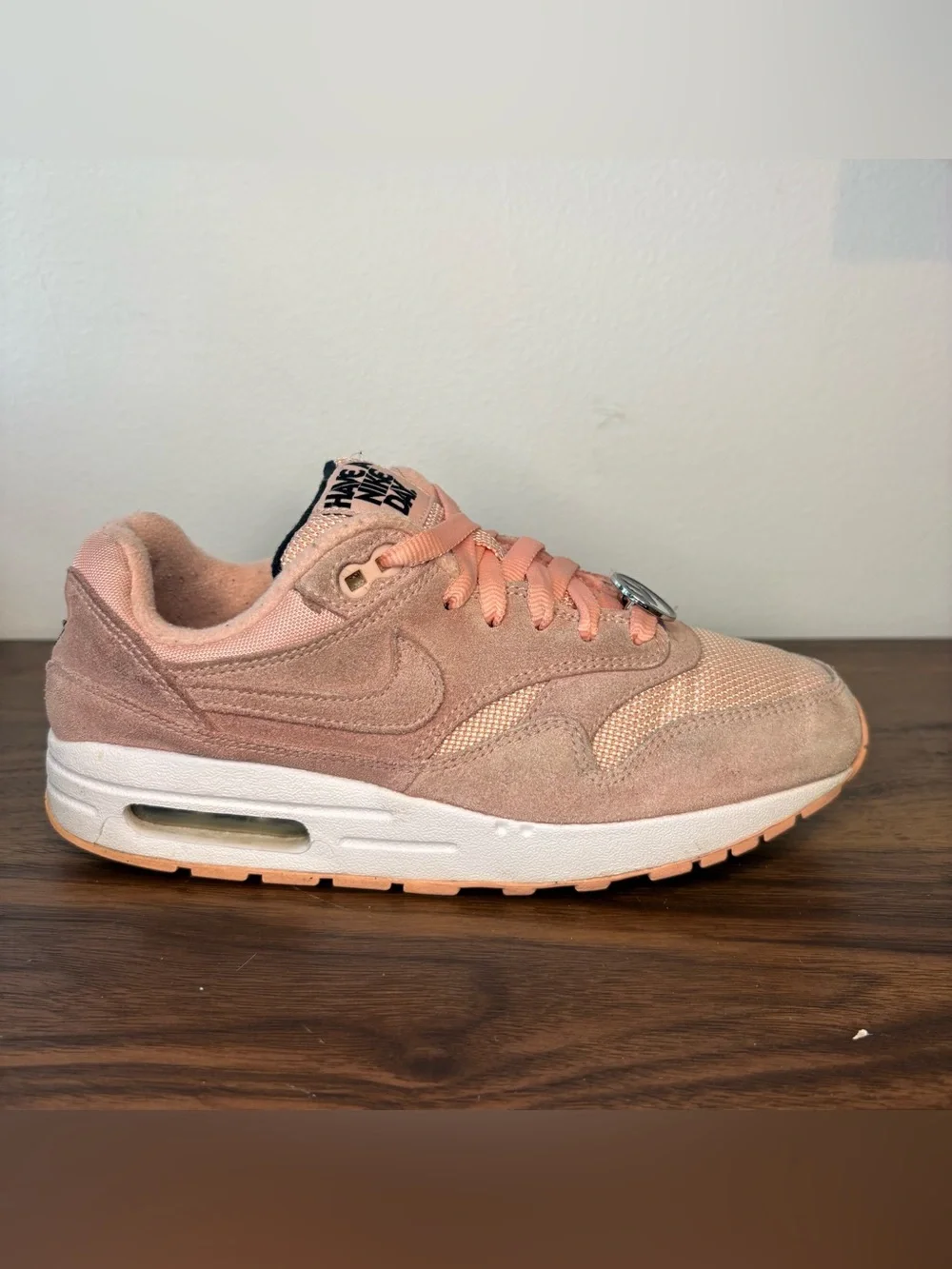 Nike Air Max 1 Have a Nike Day Bleached Coral size 5.5Y / 7 Womens AT8131-600